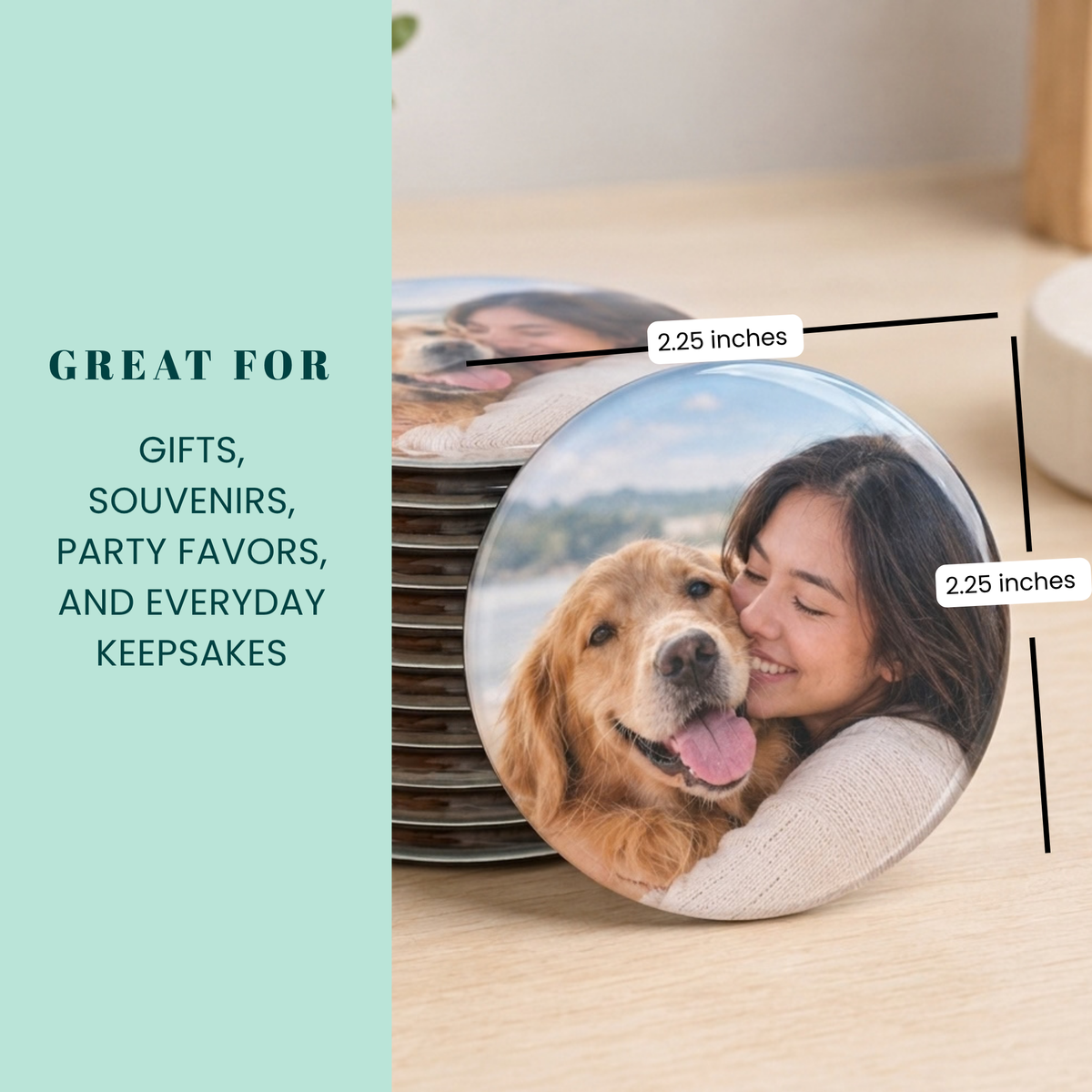 Round- Personalized Photo Magnet