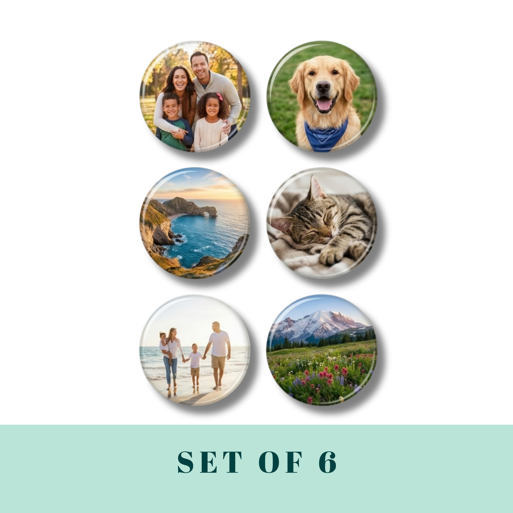 Round- Personalized Photo Magnet