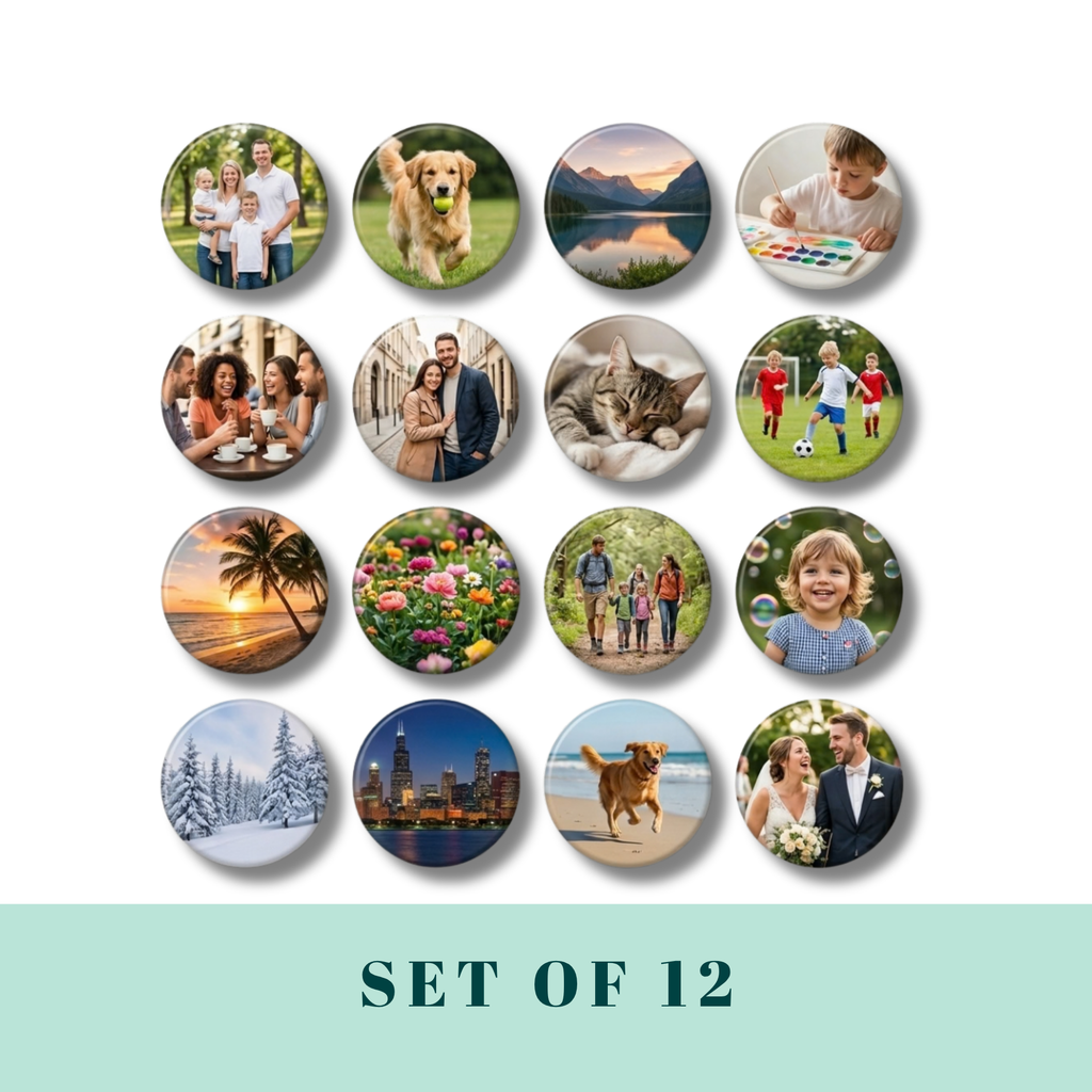Round- Personalized Photo Magnet