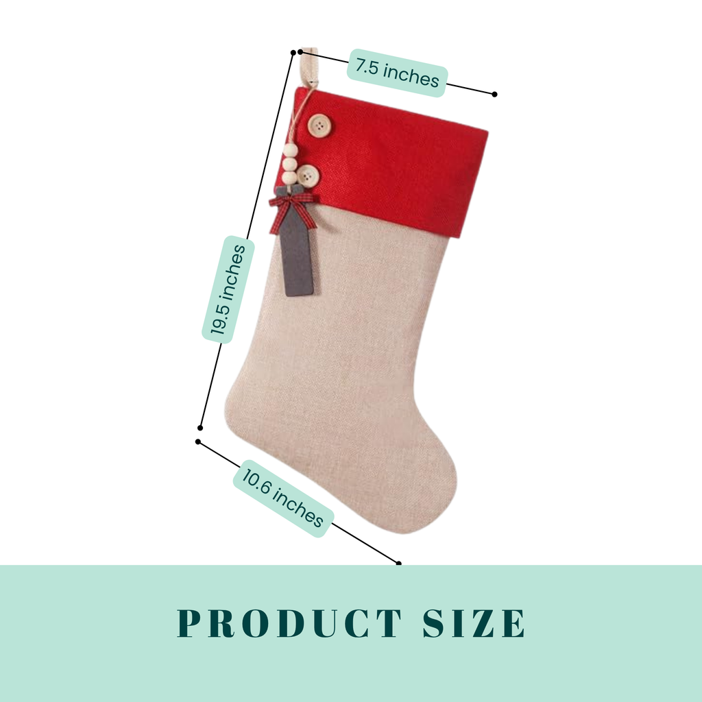 Burlap Christmas Stocking