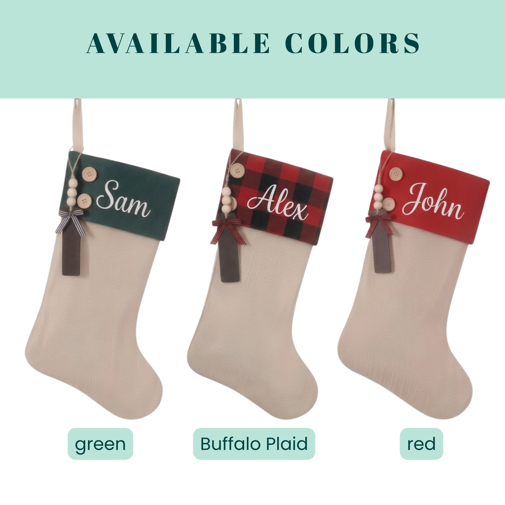Burlap Christmas Stocking