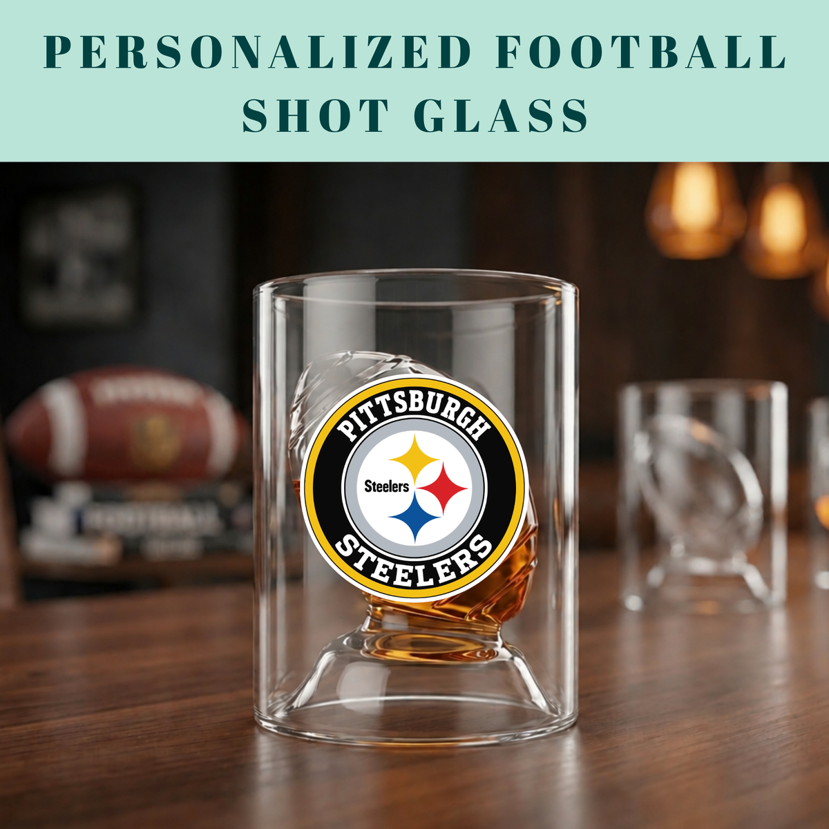 Personalized Football Shot Glass