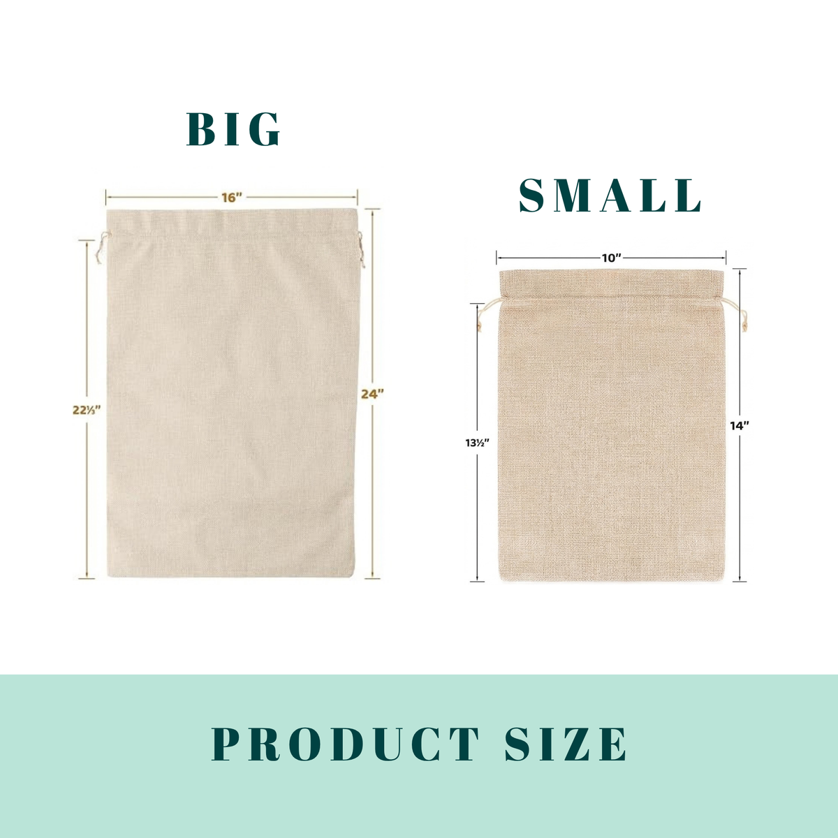 Burlap Christmas  Gift Bags