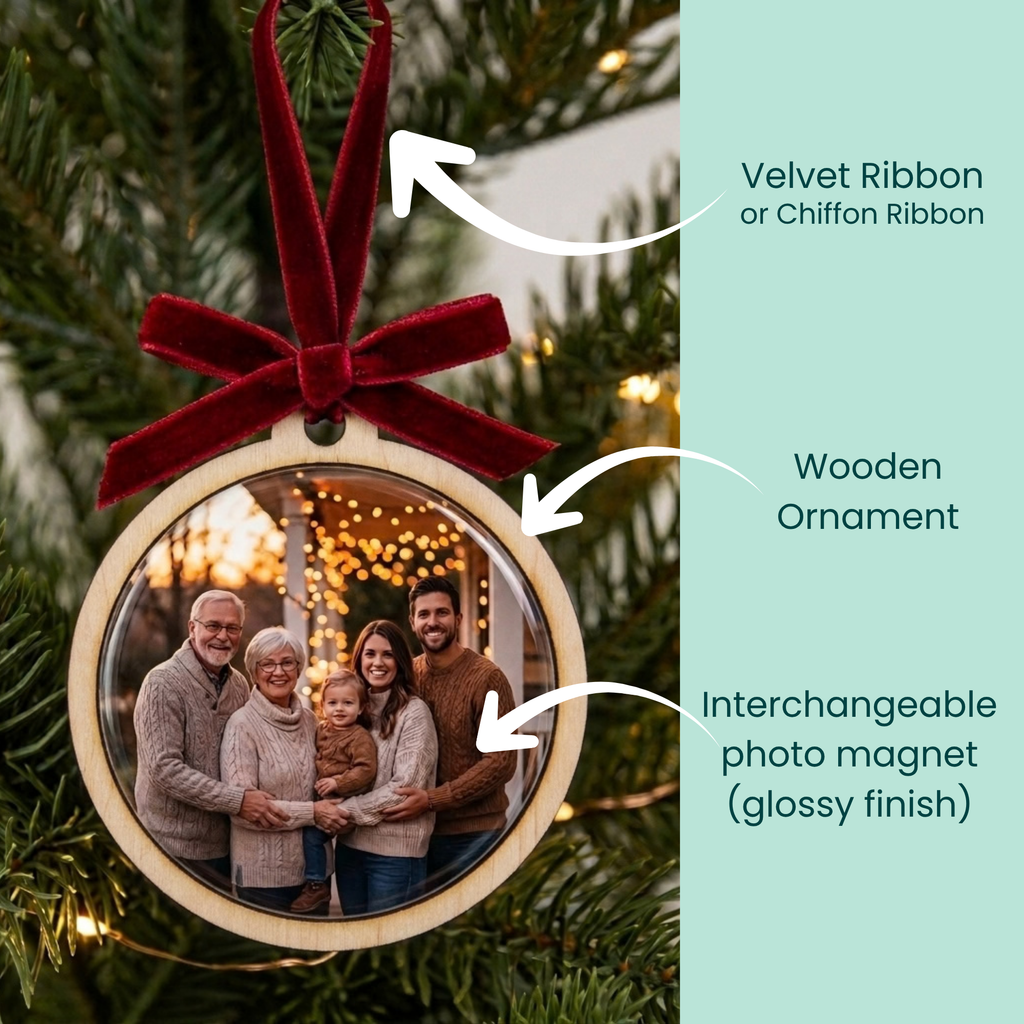 Custom Photo Wooden Ornament