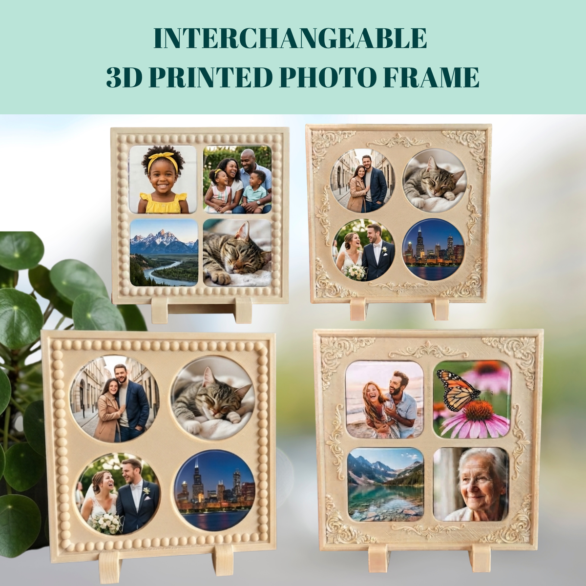 Interchangeable 3D Printed Photo Frame