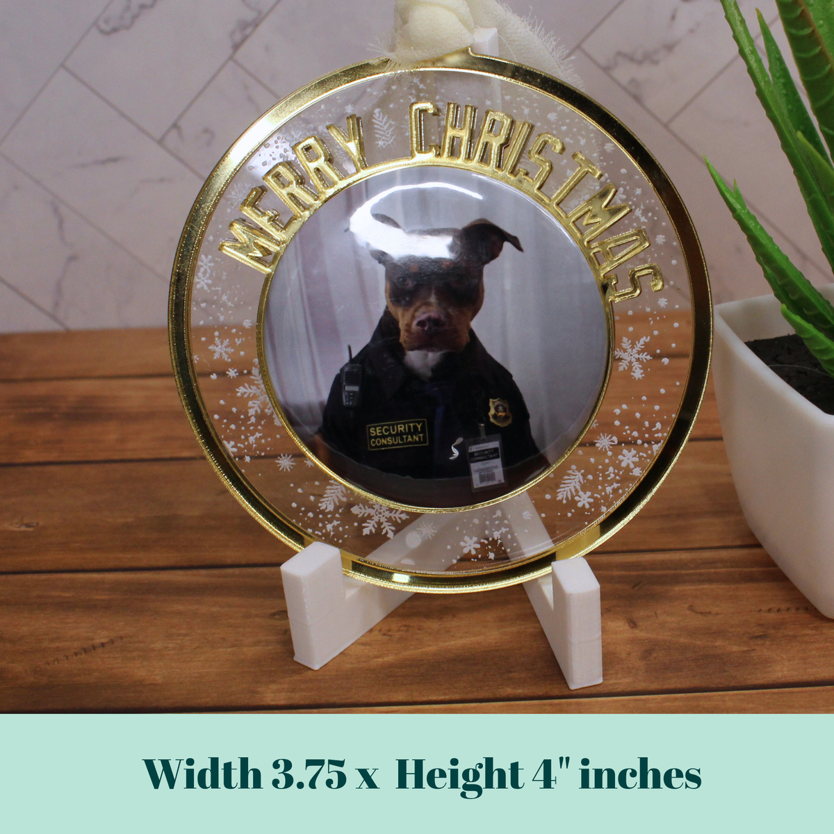 Personalized Christmas Ornament – INTERCHANGEABLE Photo Keepsake