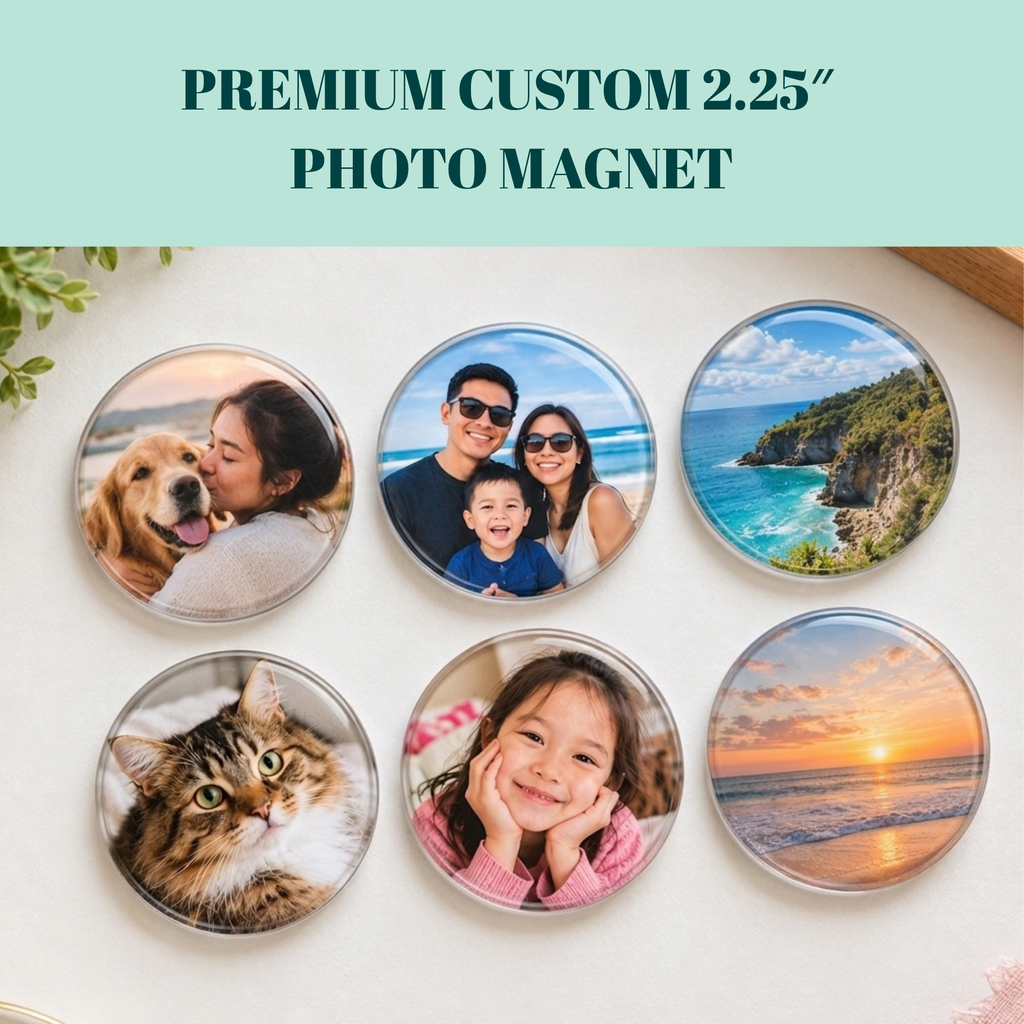 Round- Personalized Photo Magnet
