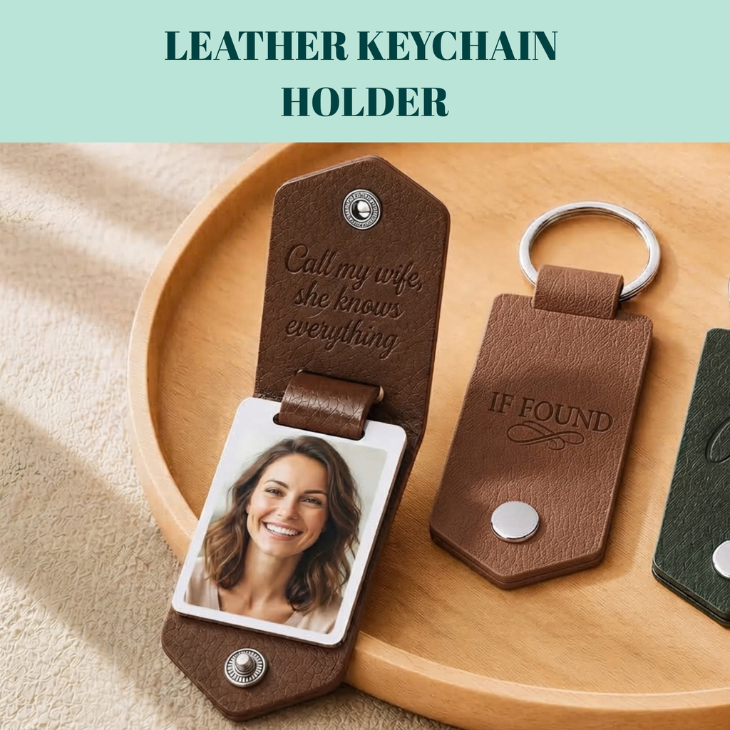 Personalized Leather Keychain Holder